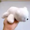 Very precious, soft and fragrant, white bear magnetic fridge magnet, plush doll, toy table companion doll, cute and fun, ideal for gifting, magnetic plush doll, switch decoration, home cute wall-mounted style details Picture